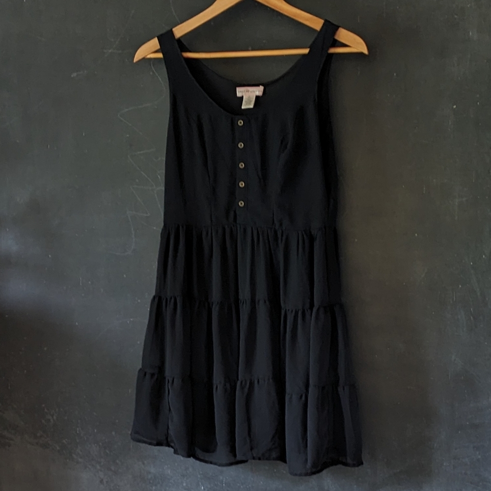 Band of Gypsies Black Dress Tank Top Sleeveless Sz XS